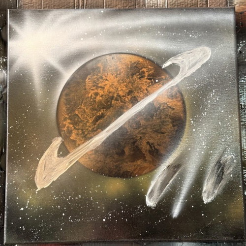 Saturn Handmade Space Canvas Painting New