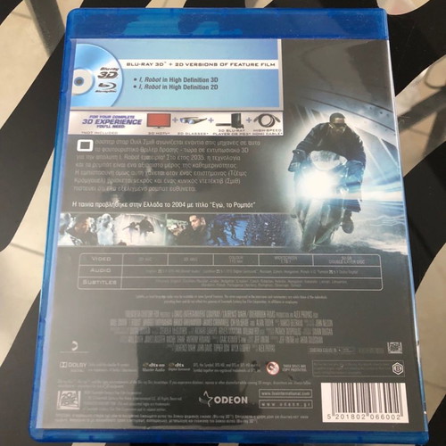 I, Robot Blu-Ray 3D used with Greek subtitles