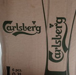 Σετ 6 ποτήρια μπύρας Garlsberg 0.3L νέα