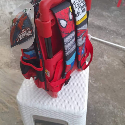 Spiderman school bag new with wheels and detachable mask