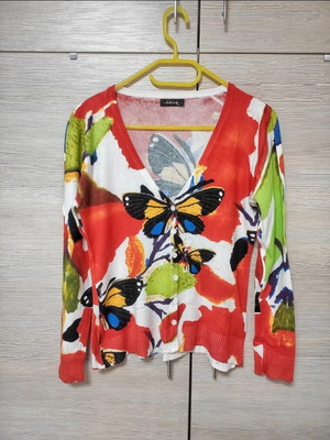Cardigan knit long sleeve top v-neck cotton silk blouse / τοπ ζακέτα βαμβάκι μετάξι