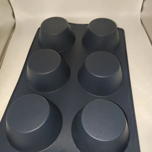 Tupperware Silicone Baking Mold 6-Cup New Dark Grey