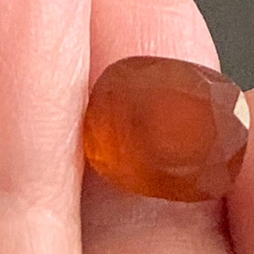 Natural Hessonite 8.08 cts yellowish brown with certificate