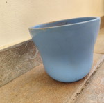 Blue flowerpot used