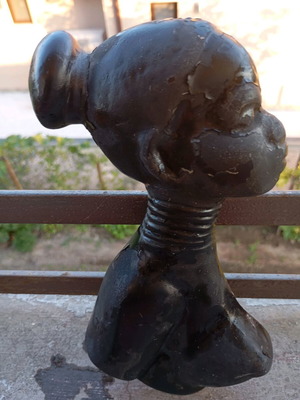 Vintage Cleopatra figure used, handmade from the 1970s