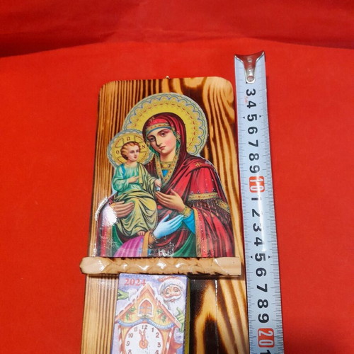 Wooden handmade hanging calendar holder in excellent condition