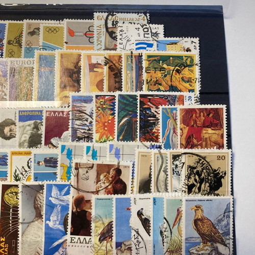 Greek stamp series used complete sealed, 19 pieces