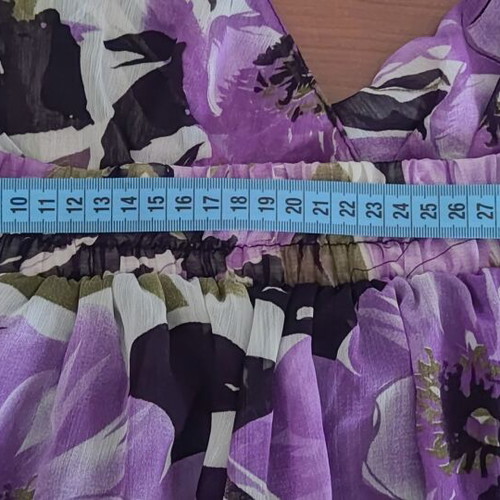 Maxi Medium Floral Pin Up long summer dress like new, multicolor purple