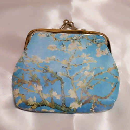 Van Gogh Almond Blossoms Coin Purse new, blue multicolor