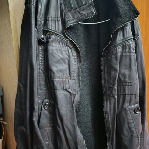 Men's military style jacket used, size M, coated finish