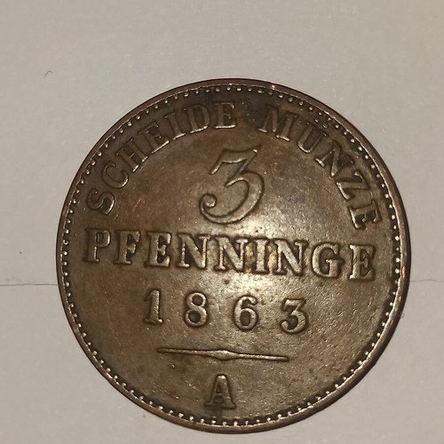 Prussia 3 pfenning 1846 coin like new