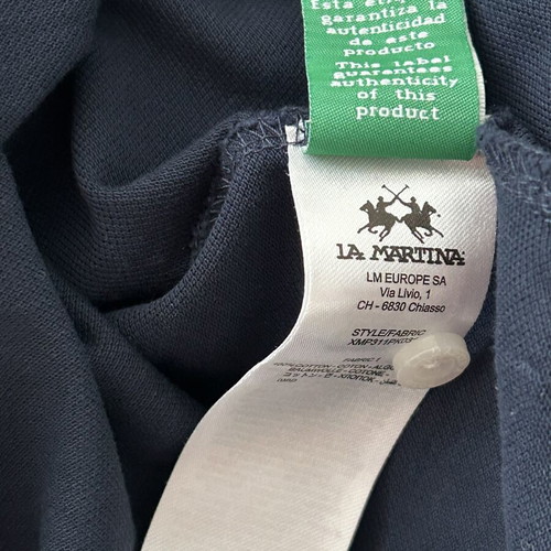La Martina embroidered logo polo shirt, navy, XL