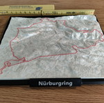 Nürburgring τρισδιάστατη εκτύπωση καινούργια, ανάγλυφο διαδρομής 18x14 εκ.