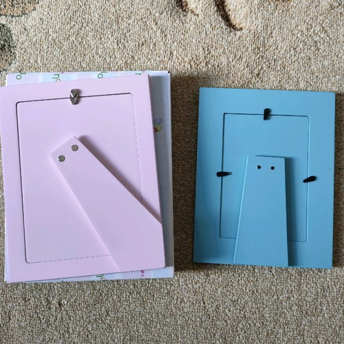 Children's silver photo frames 925° and enamel, new, set of 2