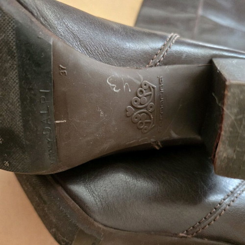 Fornarina tall leather boots used, brown, size 37