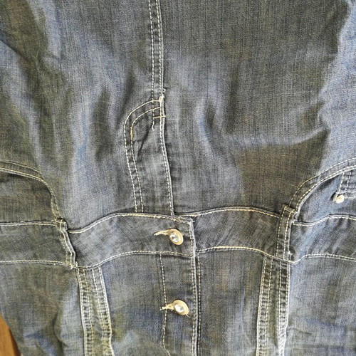 Denim halter dress used, size medium