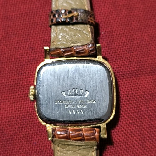Fortis women's watch used, rectangular shape, leather strap