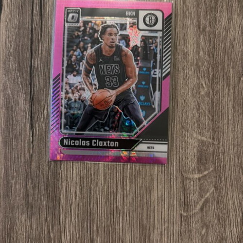 Nicolas Claxton Pink Prism BKN Card like new