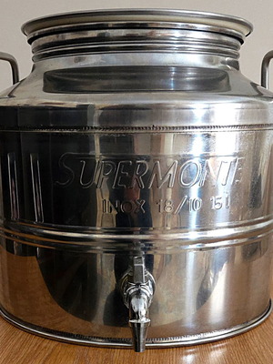 Supermonte stainless steel container INOX 18/10 15 liters like new