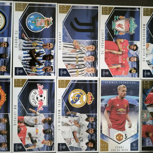 Κάρτες topps Champions League 2020-21 σαν καινούργιες, σετ 58 μεγάλου μεγέθους