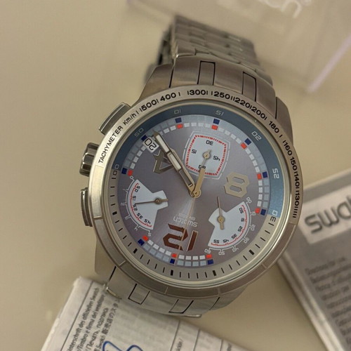 Swatch chronograph watch new with box and papers