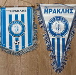Iraklis two captain's pennants from matches