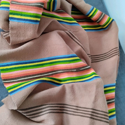 Handwoven throw used, size 185x130 cm