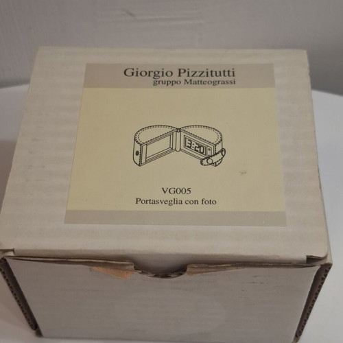 Cylindrical leather vintage travel case by Giorgio Pizzitutti new