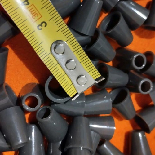 Cord end caps new, 50 pieces, graphite color
