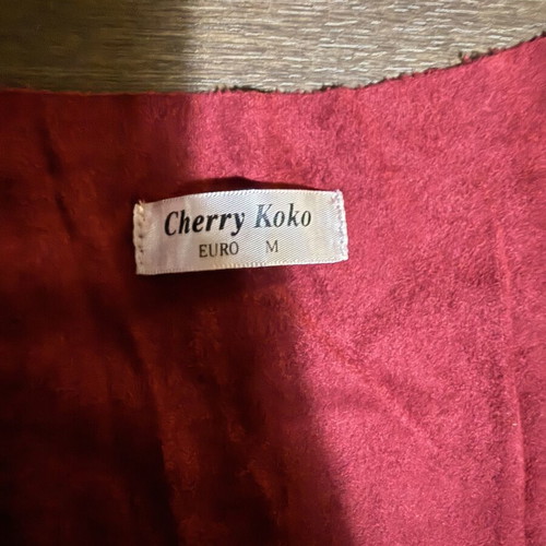 Cherry Koko Red Faux Suede Mini Dress, Size M