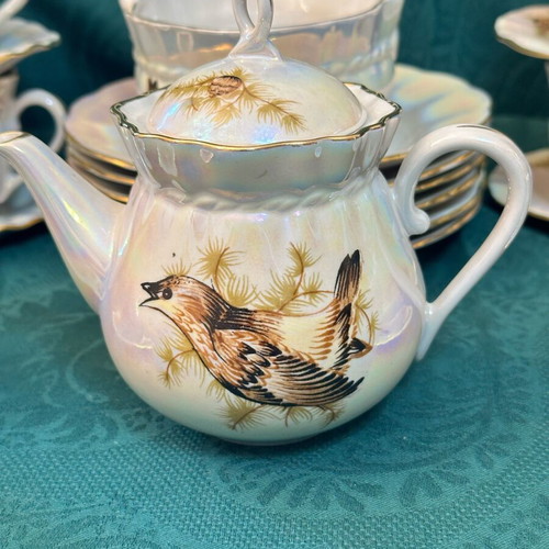 Soviet Birds Korosten Porcelain Set like new for 5 persons