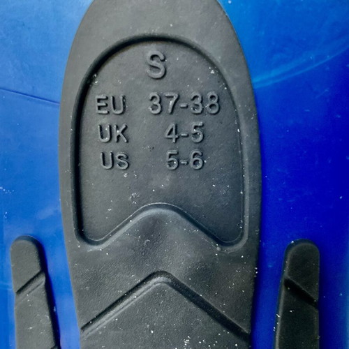 Wave swim fins like new, size S (EU 37–38), blue and black