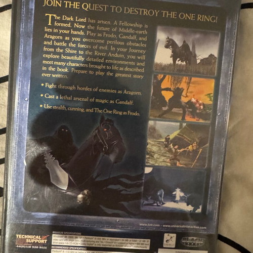 PC Game The Lord of the Rings: The Fellowship of the Ring used (CD-ROM)