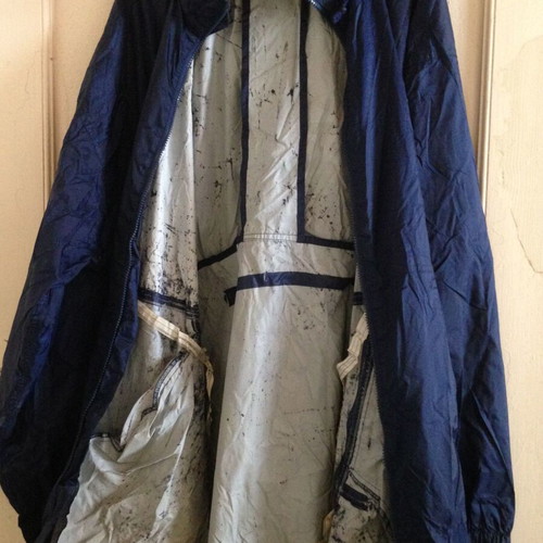 Adidas windbreaker jacket XL vintage blue with large white logo used