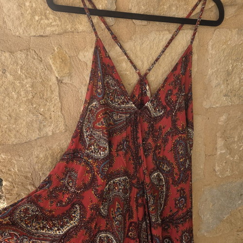 FatFace Sunkissed Juno Hanky Hem Paisley Maxi Dress like new, size L
