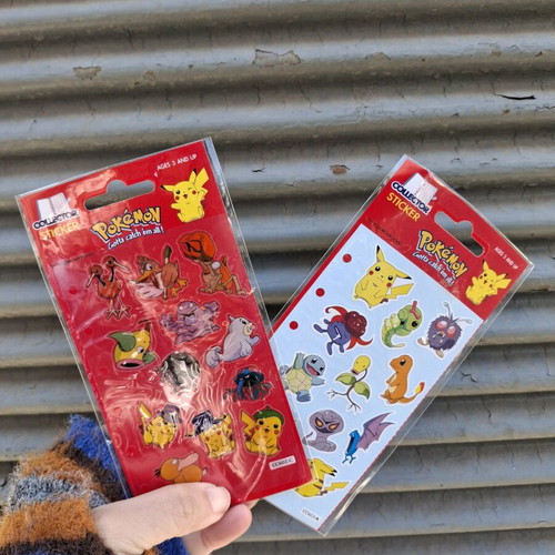 Set of vintage Pokemon stickers new