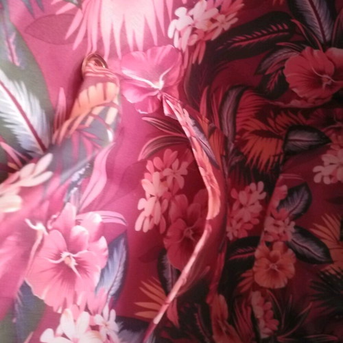 Calzedonia straw beach bag with floral fabric lining
