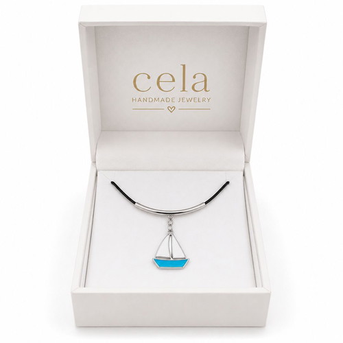 Handmade unisex Necklace -the little boat-