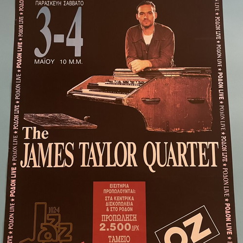 James Taylor Quartet original 1990s music poster, Rodon Athens