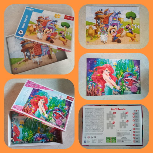 Trefl children's puzzle set with Mickey Mouse 200 pcs & Ariel 100 pcs