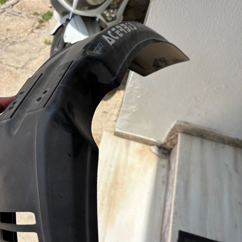 Acerbis Supermoto front fender used, black motorcycle mudguard