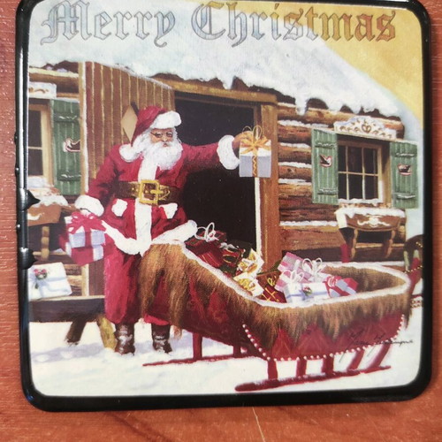 Royal Art Collection Christmas Coasters set of 4 like new