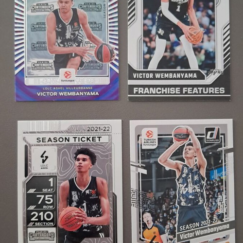 Victor Wembanyama card bundle like new, 4 cards
