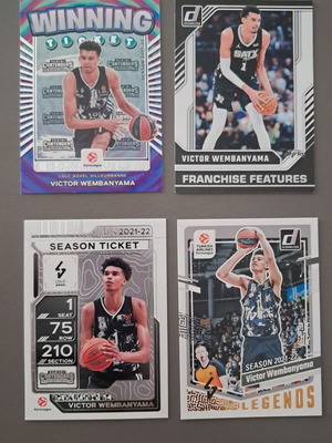 Victor Wembanyama card bundle like new, 4 cards