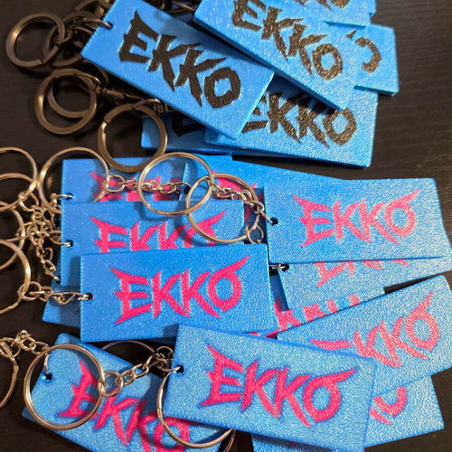 Ekko Arcane set of 4 keychains new, multicolor