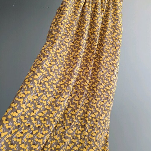 Maxi strapless dress Pepe Jeans like new, brown and yellow