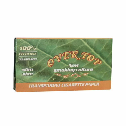 Over Top transparent cigarette paper new, 50 leaves