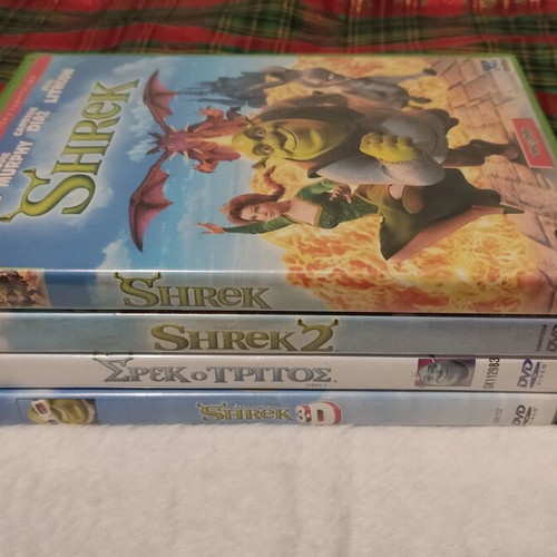Shrek DVD movies used, set of 4, Dreamworks, dubbed