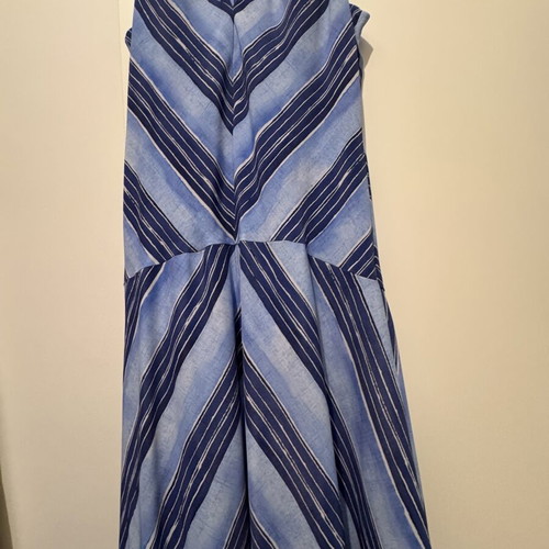 Mango sleeveless midi dress like new, light blue and navy, size M
