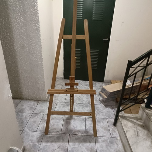 Painting easel used, height 1.78 m